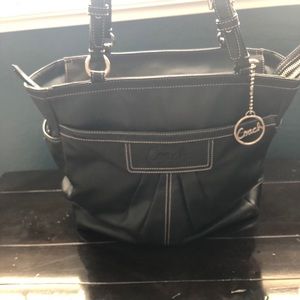 Large black Coach shoulder bag